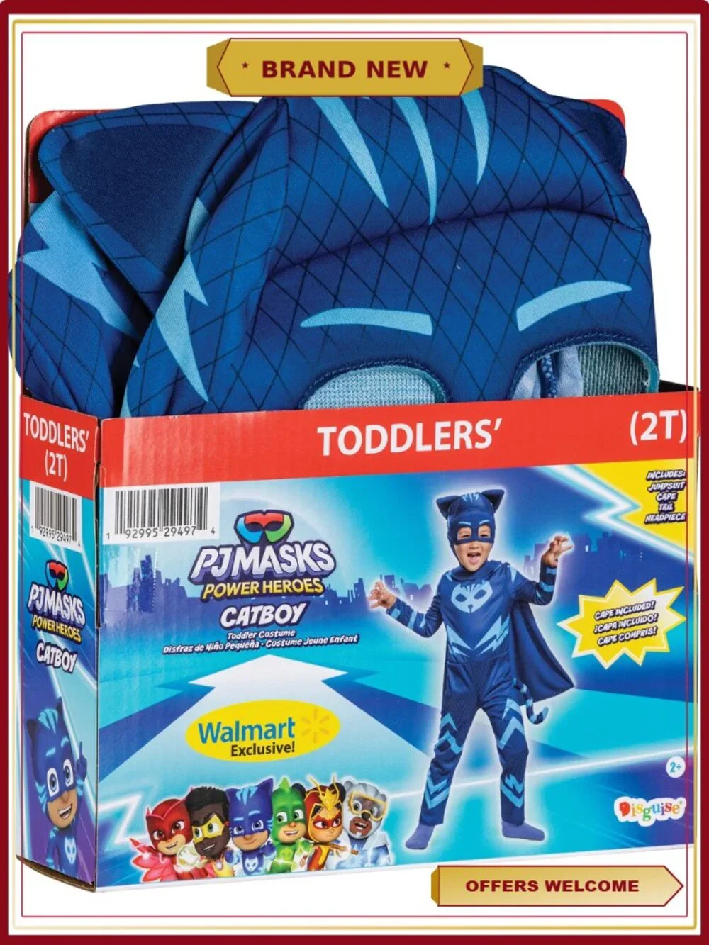 PJ Masks Catboy Classic Toddler Halloween Costume Size 2T